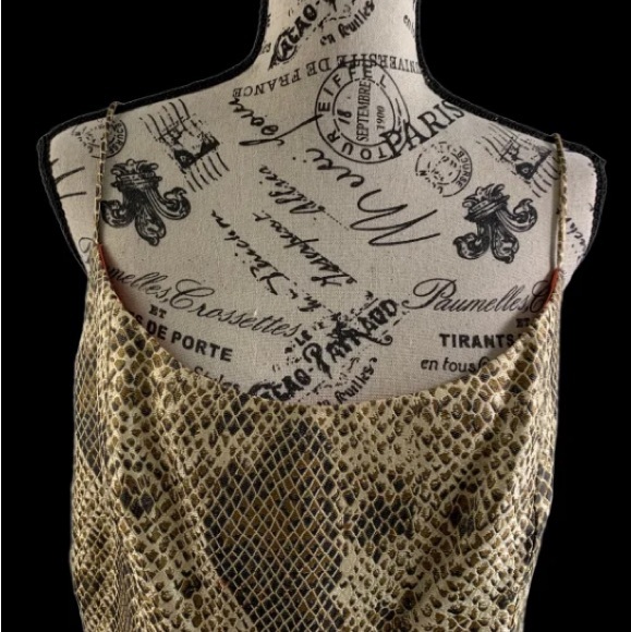 Flores & Flores snake print corset tank silk blend womens 16 - Picture 2 of 10
